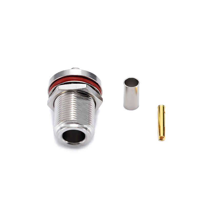N FEMALE connector CRIMP BULKHEAD RG58  3D-FB LSR195 LSR200