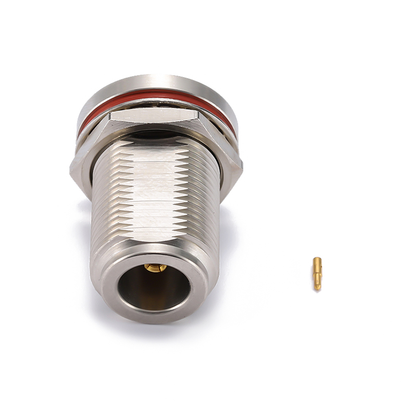 N FEMALE connector SOLDER BULKHEAD for 141 ／RG402