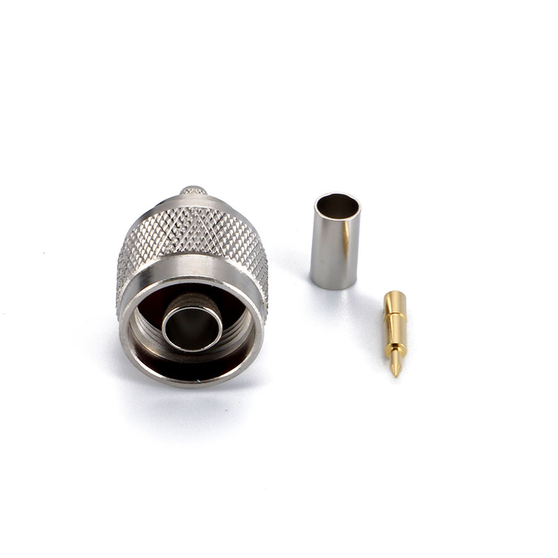 N MALE connector CRIMP for RG58／  3D-FB／ LSR195 ／LSR200