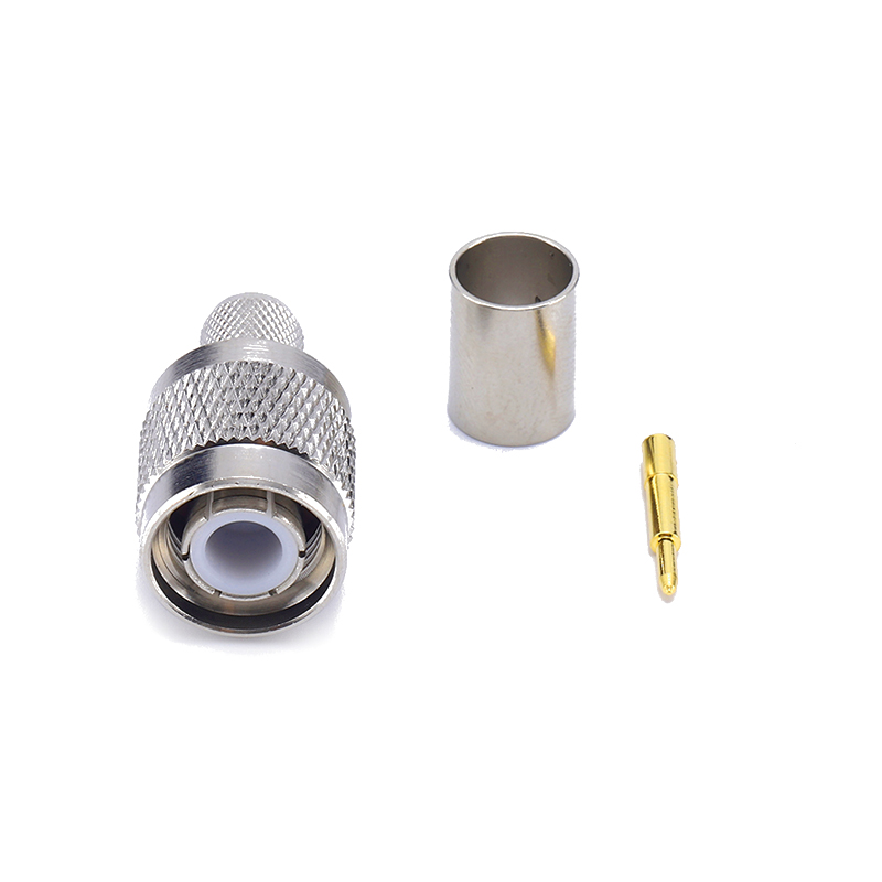 TNC MALE connector CRIMP size for coaxial cable LSR300 ／5D-FB