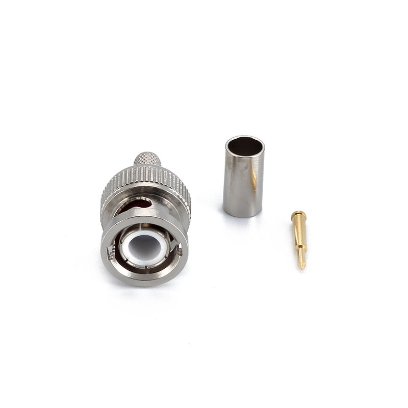 BNC  MALE connector  CRIMP size for coaxial cable RG58／ 3D-FB ／ LSR195 ／LSR200