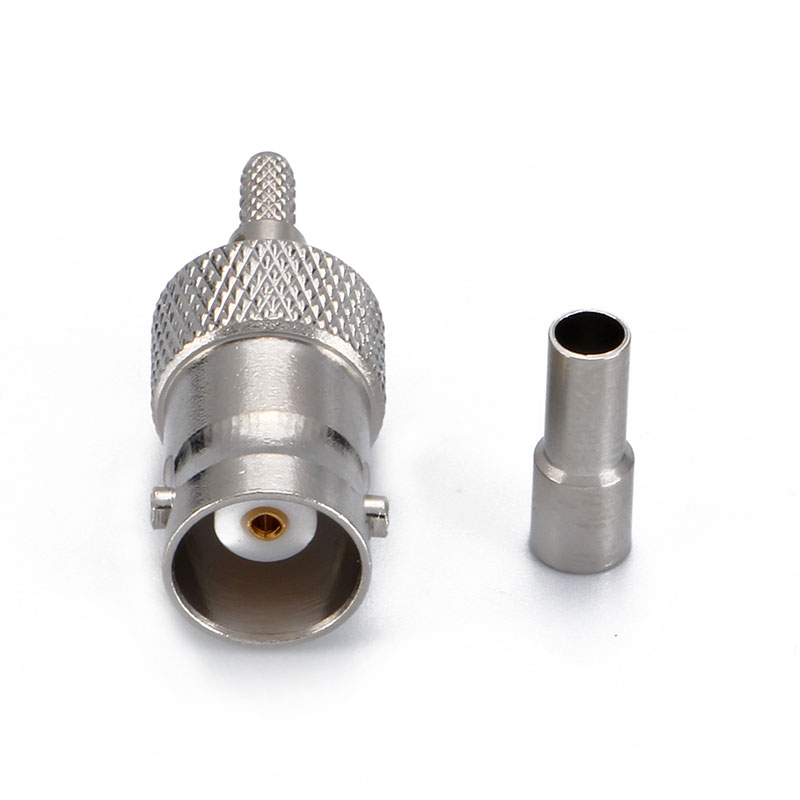 BNC FEMALE connector CRIMP size for coaxial cable RG174 ／RG316 ／ LSR100