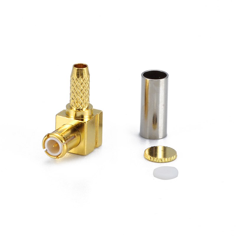 MCX MALE RA connector CRIMP size for coaxial cable  RG316 ／RG174