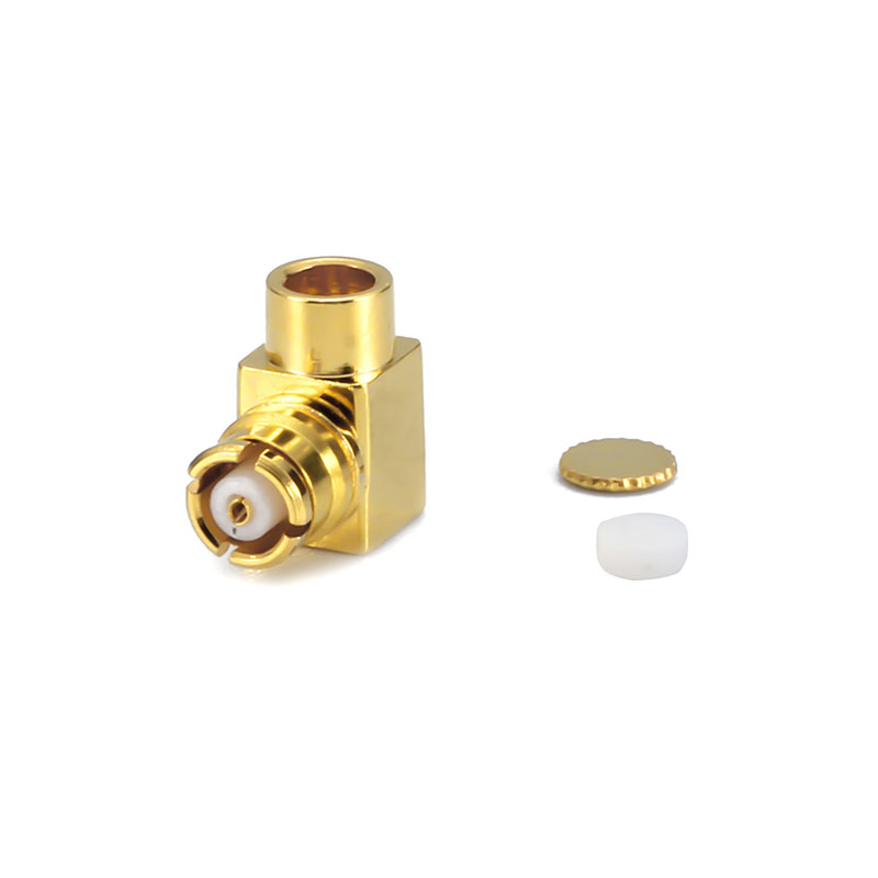 SMP FEMALE RA connector for coaxial cable RG405／ .086