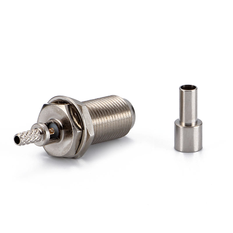 F FEMALE connector BULKHEAD CRIMP size for coaxial cable RG316 ／RG174