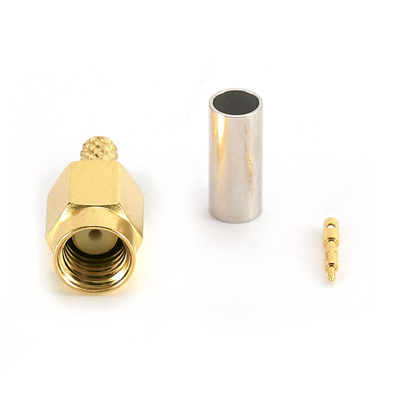 SSMA MALE connector  CRIMP size for coaxial cable RG316 ／RG174