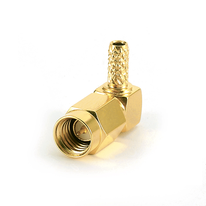 SSMA MALE RA connector CRIMP size for coaxial cable RG316／ RG174
