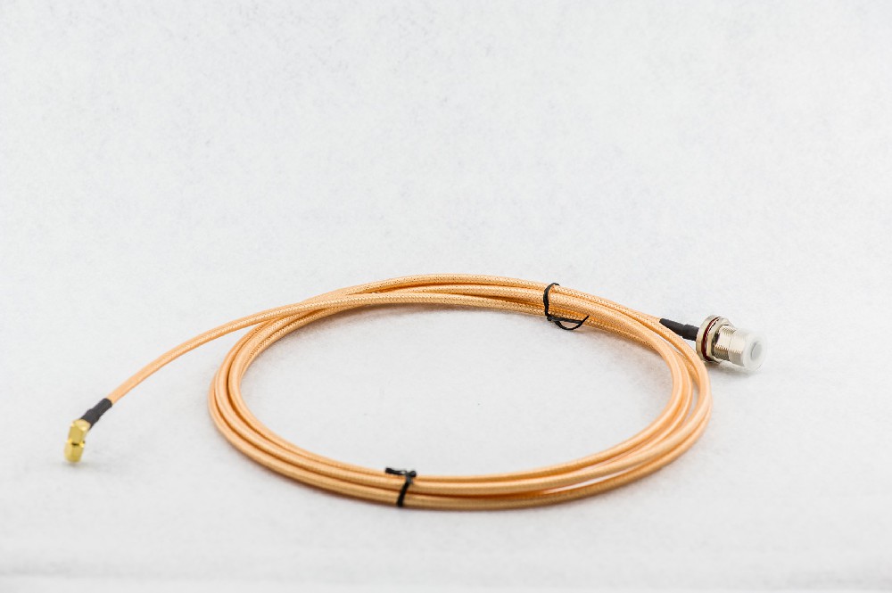 RG142 coaxial cable assembly with SMA MALE TO N FEMALE BULKHEAD connector