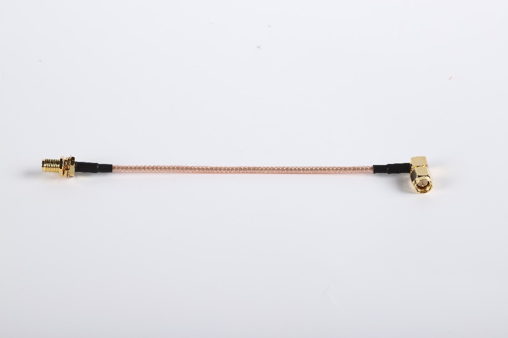 RG316 coaxial cable assembly with  SMA RA MALE TO SMA FEMALE BULKHEAD connector