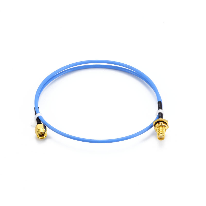 086 coaxial cable assembly with SMA MALE TO SMA FEMALE BULKHEAD connector